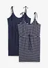 Jersey jurk van katoen (set van 2), bonprix