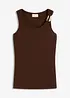 Geribde top met decoratieve gesp, bonprix