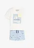 T-shirt en korte broek van biologisch katoen (2-dlg. set), bonprix