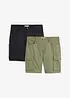 Stretch cargo bermuda (set van 2), regular fit, bonprix