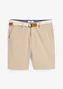 Stretch bermuda met riem, regular fit, bonprix