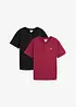 Henley shirt van biologisch katoen (set van 2), bonprix