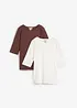 T-shirt van puur katoen (set van 2), bonprix