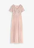 Maxi jurk met lovertjesborduursel, bonprix