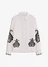 Blouse met borduursel in een zachte viscosemix, bonprix