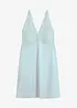 Slipdress met uitneembare vulling en glanzend materiaal, bonprix