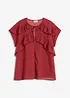 Blouse van chiffon met volants, bonprix