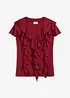 Shirt met volants van een zachte modal-mix, bonprix
