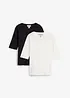 T-shirt van puur katoen (set van 2), bonprix