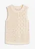Gebreide ajour top met lurex, bonprix