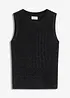 Gebreide ajour top met lurex, bonprix