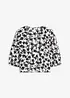 Blouse met korte mouwen van gestructureerd materiaal, bonprix