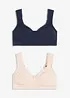 Minimizer T-shirt bh zonder beugels (set van 2), bonprix
