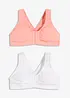 Bh zonder beugels  met voorsluiting (set van 2), bonprix