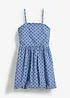 Strapless jurk van katoen, bonprix