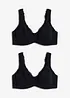 Minimizer T-shirt  bh met beugels van biologisch katoen (set van 2), bonprix