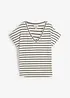 Gestreepte shirt met volantmouwen, bonprix