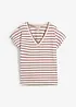 Gestreepte shirt met volantmouwen, bonprix