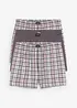 Losse jersey boxers (set van 3) geruit, bonprix