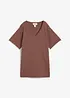 Gebreid shirt met linnen, bonprix
