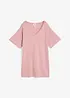 Gebreid shirt met linnen, bonprix