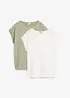 T-shirt van puur biologisch katoen ( set van 2), bonprix