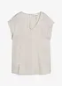Blouse van satijn met korte mouwen, bonprix