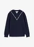 Sweater met borduursel van katoenmix, bonprix