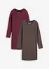 Jersey jurk (set van 2), bonprix