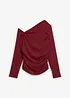 One shoulder shirt van gestructureerde crêpe, bonprix