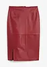 Leren rok met split, bonprix