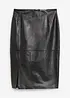 Leren rok met split, bonprix