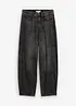 Barrel jeans mid waist, super soft, bonprix
