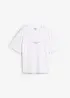 T-shirt met 3D print van puur biologisch katoen, loose fit, bonprix