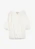 Katoenen shirtblouse met carréhals, halflange mouw, bonprix