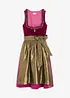Midi dirndl met fluweel en schort (2-dlg. set), bonprix