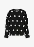 Longsleeve van gestructureerde crêpe, bonprix