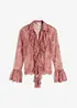 Transparante blouse met kant, bonprix