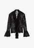 Transparante blouse met kant, bonprix
