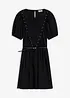 Jurk met ceintuur en studs, bonprix