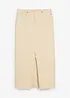 Twill rok met franjes, bonprix