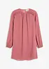 Mini jurk met ruches van chiffon, bonprix