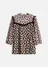 Shirt van zacht mesh met kant, bonprix
