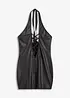 Sexy halter jurk in wetlook, bonprix