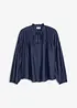 Tuniekblouse van glanzend satijn met biezen, bonprix
