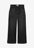 Wide leg jeans mid waist met opgestikte zakken, bonprix