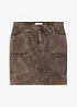 Korte corduroy rok in washed out look, bonprix