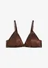 Triangel bralette van glanzend materiaal, bonprix