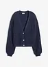 Oversized vest met glanzend garen en wol, bonprix
