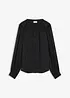 Blouse met biezen van kant, bonprix